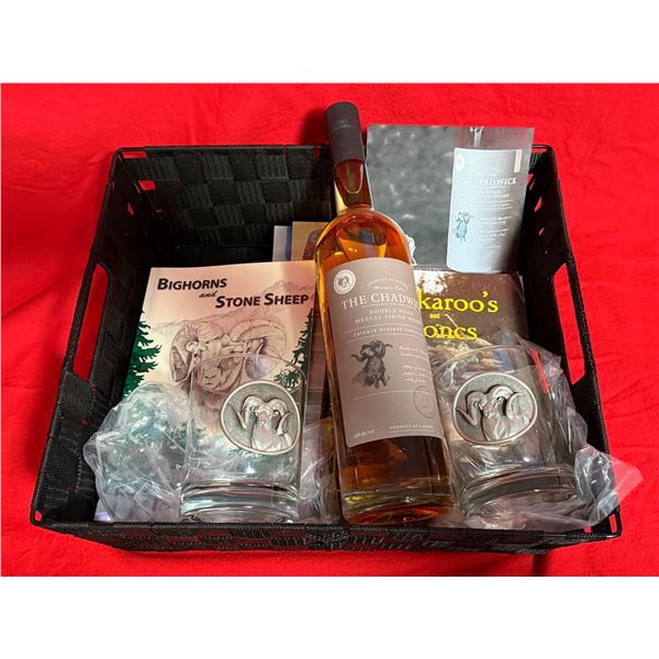 Chadwick Ram Whisky, Custom Glasses & Sheep Hunting Books
