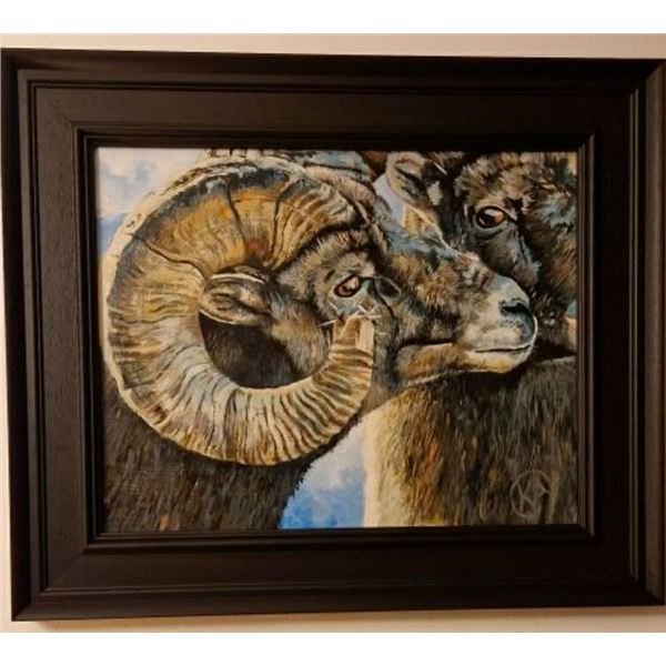 Two brothers canvas painting by UK artist Kevin Alderson-Smith