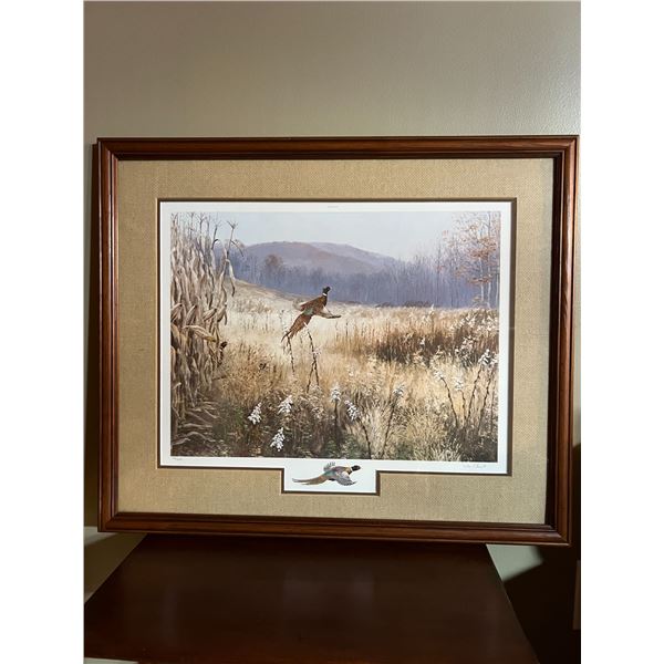 Limited edition remarqued print titled “Autumn Trio” by Dan Christ