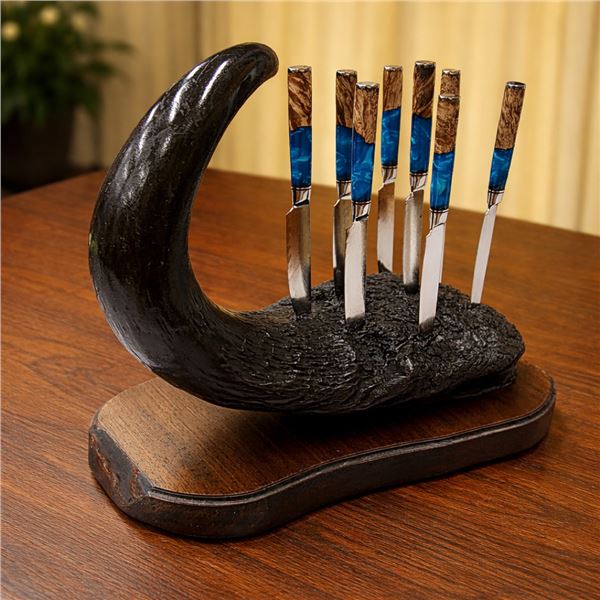 Cape Buffalo Horn Steak Knife Set