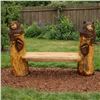 Image 3 : Custom Bears Chainsaw Carved Bench
