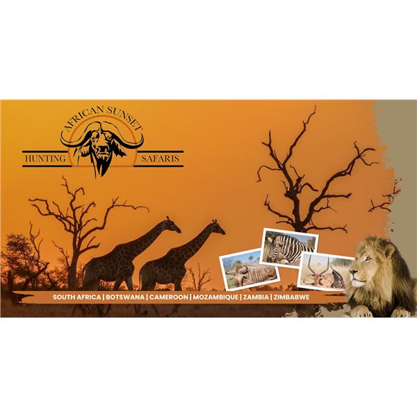 SL41 - SOUTH AFRICAN PLAINS GAME SAFARI FOR 1 HUNTER AND 1 NON-HUNTER