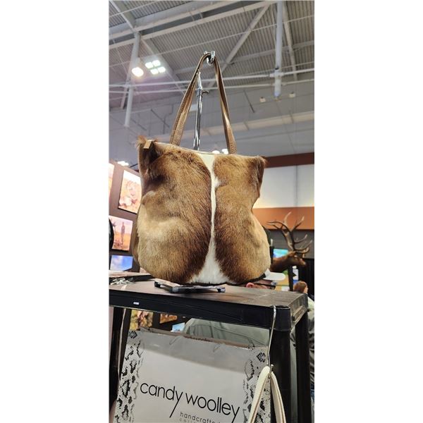 BEAUTIFUL SPRINGBOK/LEATHER TOTE BAG