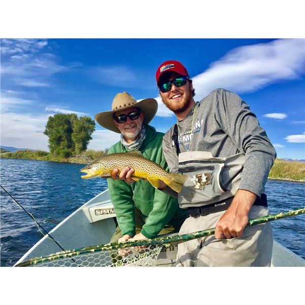 2 NIGHTS LODGING WITH 1 DAY GUIDED FLYFISHING FLOAT TRIP ON THE MADISON RIVER FOR TWO