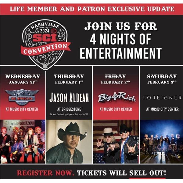 SCI & SCI Alaska Chapter Life Memberships, Includes 2 2027 4 Day Convention Passes