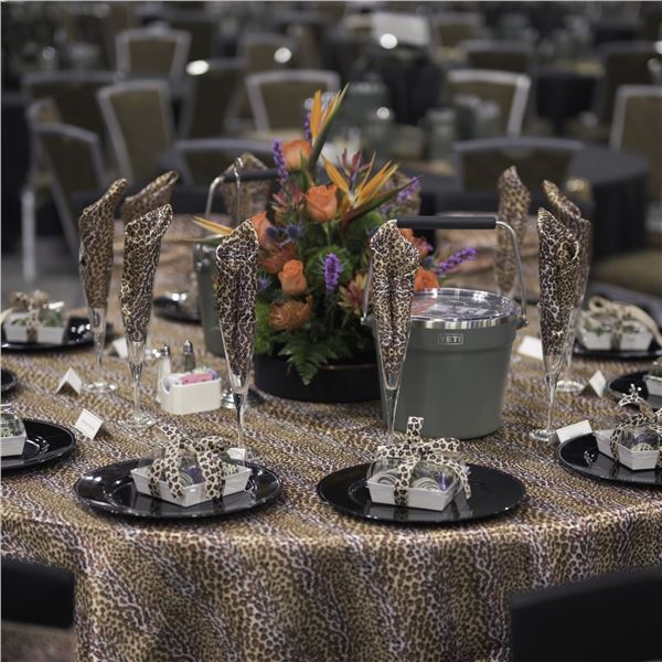 SCI Alaska Chapter's Head Banquet Table. Luxury Service Fit For A King!