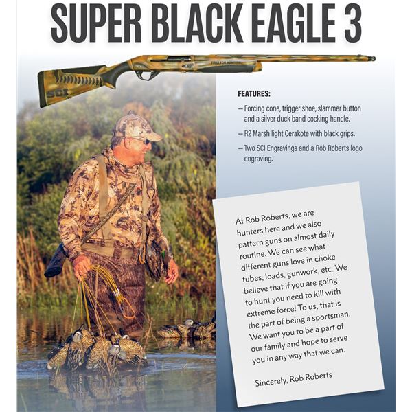 SCI Rob Roberts Performance Customized Benneli Super Black Eagle 3 ( One of only Twenty Five)