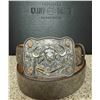 Image 4 : Clint Orms Engraver & Silversmith Sterling Silver & Gold Trophy Buckle & Cape Buffalo Belt