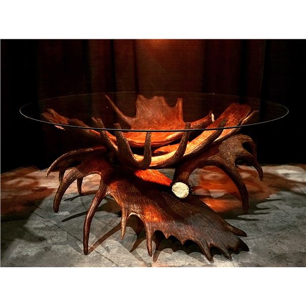 Artist Casey Dinkel's One-Of-A-Kind Moose Antler Table.