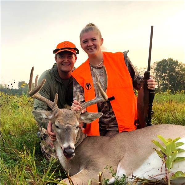 Kansas: 5 Day 5 Night Guided Youth Whitetail Deer Hunt for 1 Hunter, Includes I Buck in Velvet.