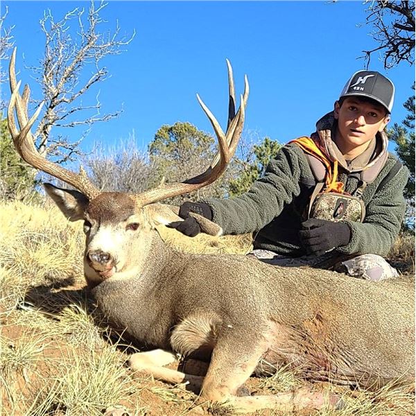 New Mexico: 4 Day Trophy Mule Deer rifle hunt for 2 hunters. Includes 1 Mule Deer per Hunter.