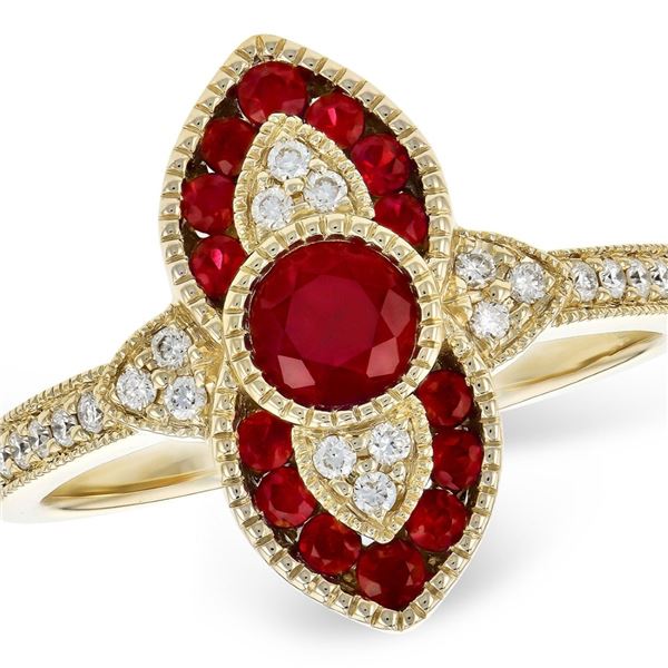 Jewelry: Dorman's Ladies 14Kt Gold, Ruby & Diamond Ring, Necklace & Ear Ring Set
