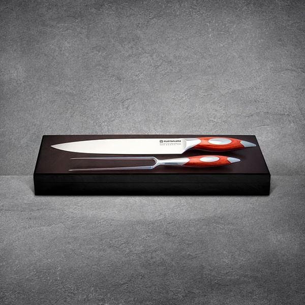 Flint & Flame Butcher Knife and Meat Fork
