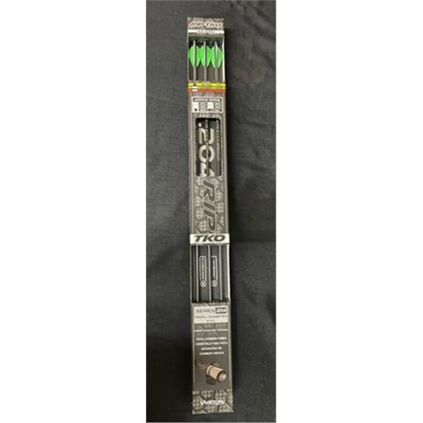 RIP TKO Series .204, small diameter, 6 pack Carbon Fiber Arrows 350 Spine