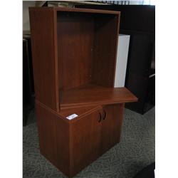 Cherry Storage Cabinet W/hutch