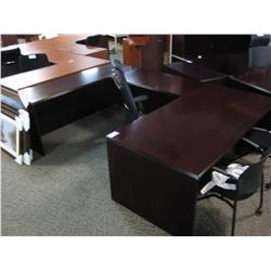 Mahogany U-shape Executive Desk