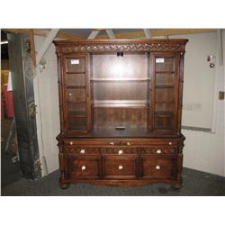Large Carved Hall Buffet & Hutch