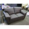 Image 2 : Chocolate Leather Sofa & Loveseat