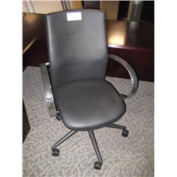 Black Leather Mid Back Executive Chair