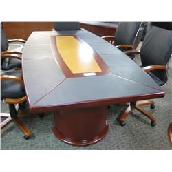 Cherry 8ft Boardroom Table W/leather Inlay