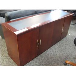 Cherry W/leather Inlay Boardroom Credenza
