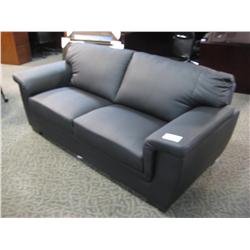 Black Leather Sofa & Love Seat