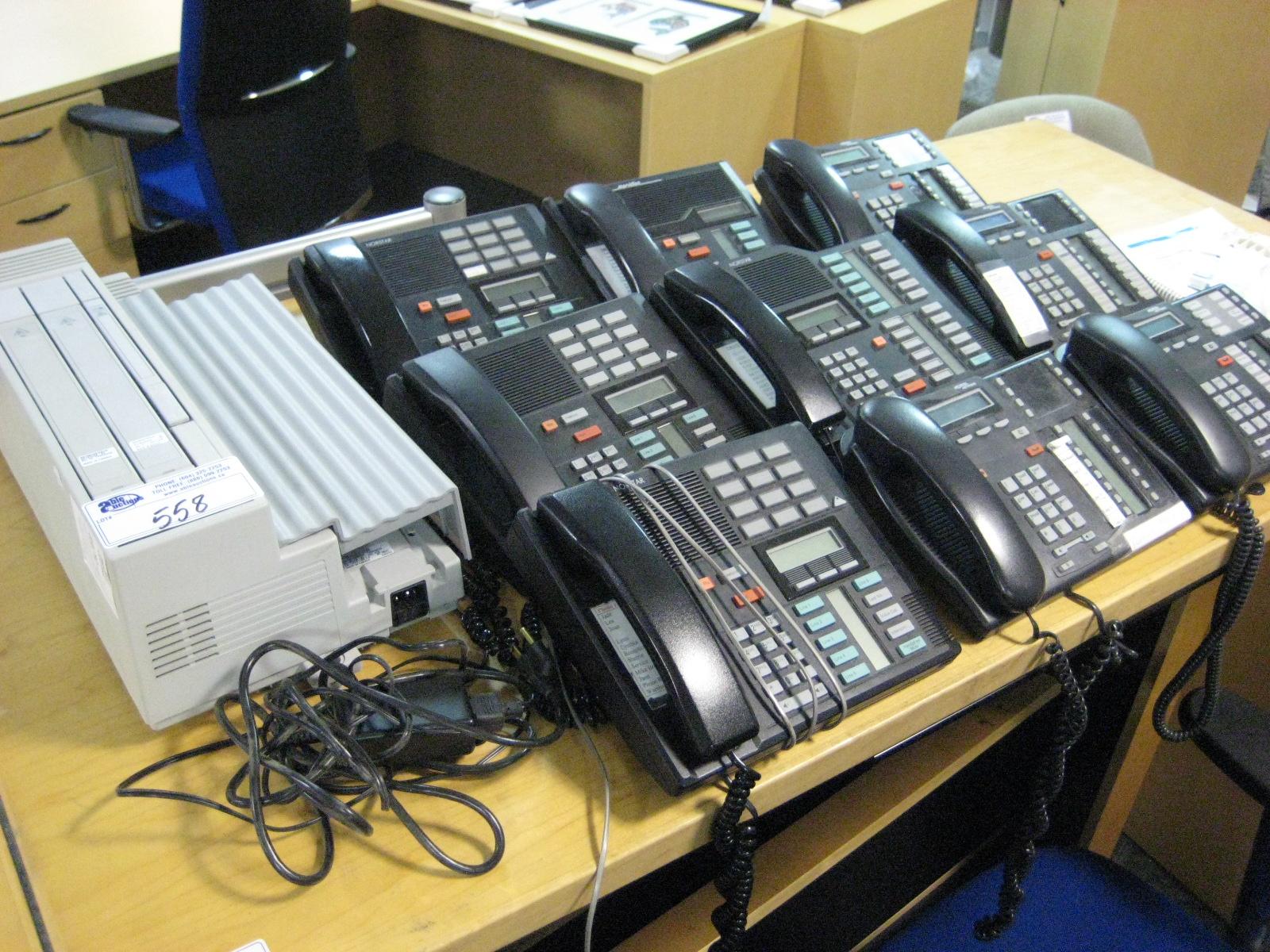 Meridian Northstar Ics Phone System W/9 Handsets - Able Auctions