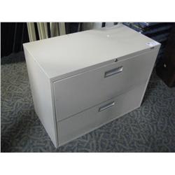 2 Drawer Lateral File Cabinet & 2 Glass Coffee