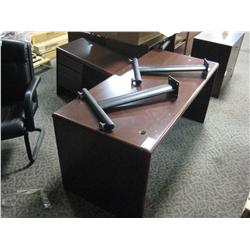 Mahogany L-Shaped Desk