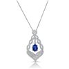 Image 1 : Natural Tanzanite and Dimond Pendant