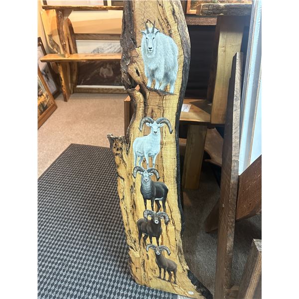 Dan Christ Original Artwork on Apple Wood Slab