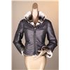 Image 4 : Fully Reversable 24-inch-long Chinchilla REX Rabbit chevron-paneled jacket by Alaska Fur Gallery