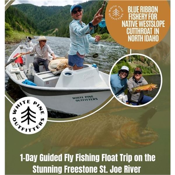 1-Day Guided Fly Fishing Float Trip for 2 on the Stunning St. Joe River with White Pine Outfitters