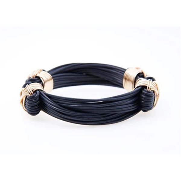 Men's Classic Bracelet Synthetic Elephant Hair with 14k Gold Fill X-knots