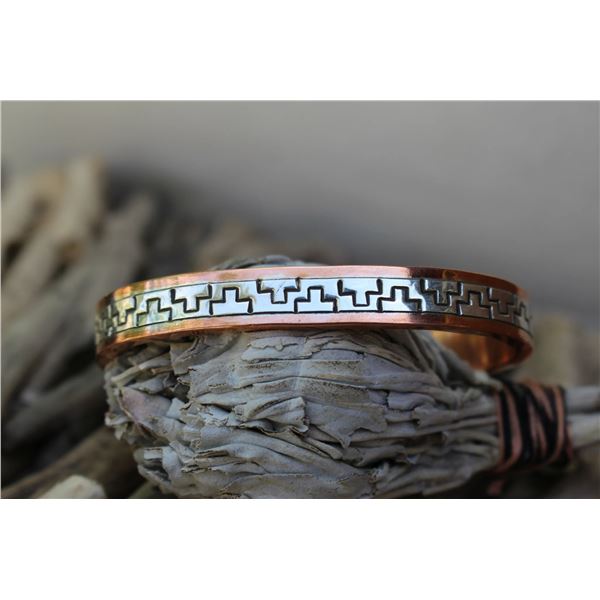 Kotah Bear Sterling and Copper Arches Mens Bracelet