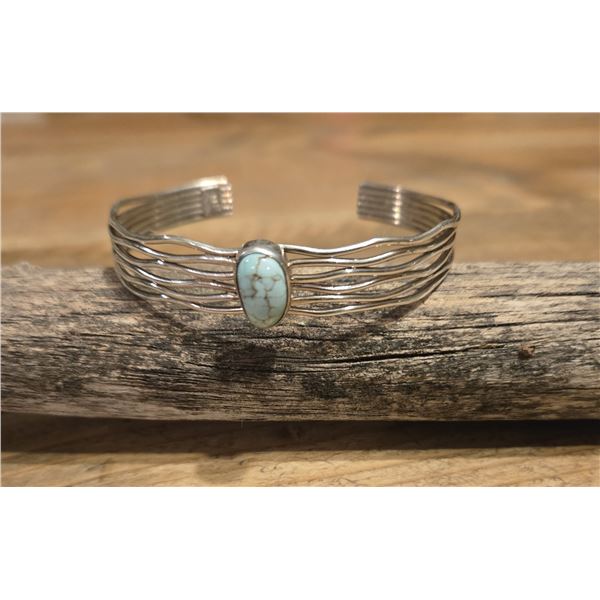 Kotah Bear Sterling and Turquoise Sky Womens Bracelet