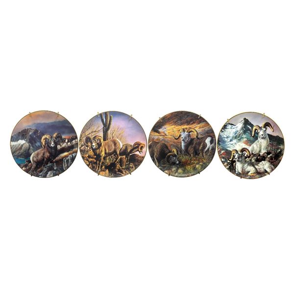 Set of four limited edition plates by Trevor Swanson produced by the Danbury Mint