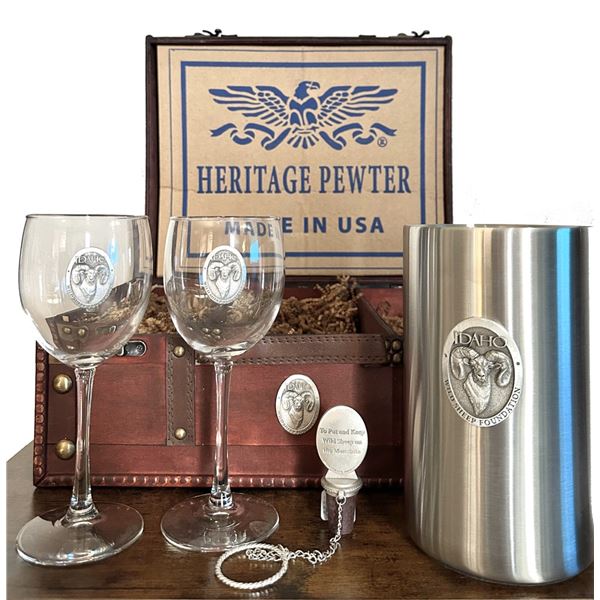 Idaho WSF Pewter Wine Decanter Set