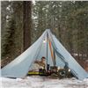 Image 3 : Argali Absaroka 4P Tent with the Skyline Titanium Wood Stove and Carbon Fiber Center Pole