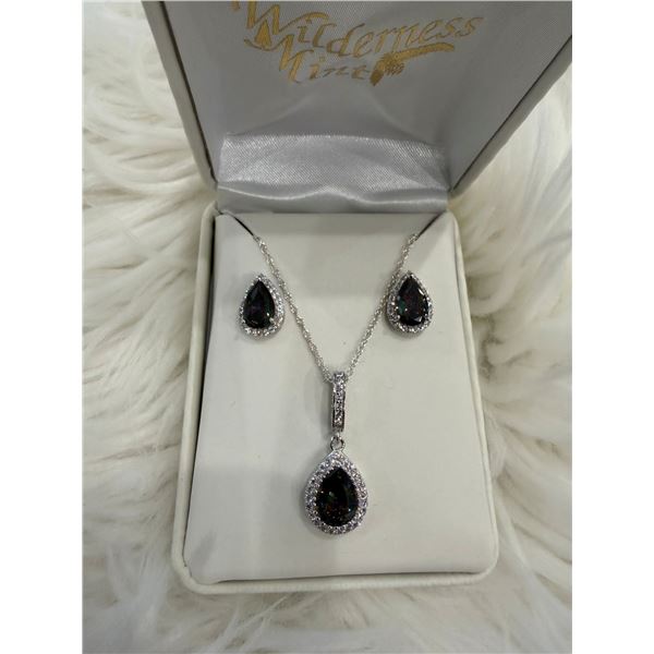 Wilderness Mint Ametrine Necklace and Earrings