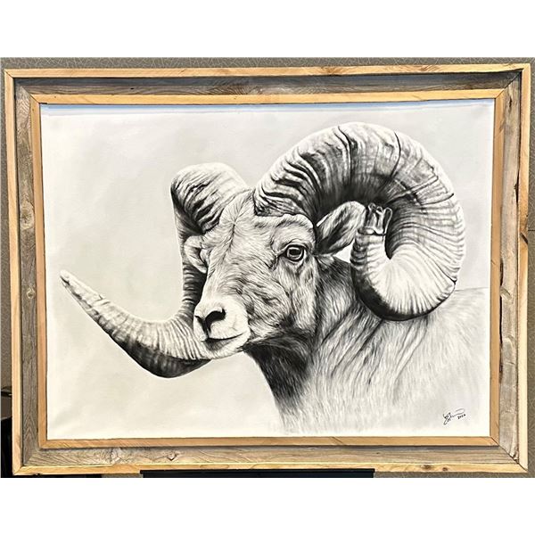 Elena Johnson Art Original Charcoal Drawing