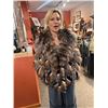 Image 1 : Golden Diagonal Rex-Fox Fur Jacket