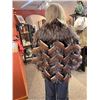 Image 3 : Golden Diagonal Rex-Fox Fur Jacket
