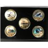 Image 2 : 5 TITANIC COINS ON BOX WITH CERTIFICATE