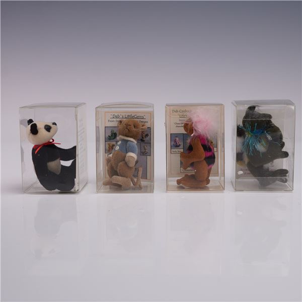 4pc Deb Canham Artist Designs Miniature Teddy Bear Collectibles