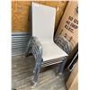 Image 2 : Lot of 4 Stackable Outdoor Chairs with Metal Frames and Mesh Seats **Varies From Stock Photo**