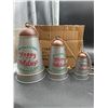 Image 2 : Sliver Metal Christmas Bell Set, Vintage Giant Harmony Rustic Decorative Cowbells Set of 3, On Jute 