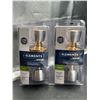 Image 2 : Weiser Elements Passage Door Knob Set, Brass and Steel Finish Lot of 2