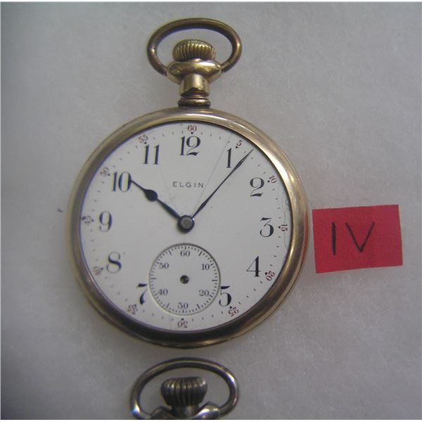 Elgin antique pocket watch gold filled case