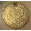1921 Morgan silver dollar with necklace loop on top